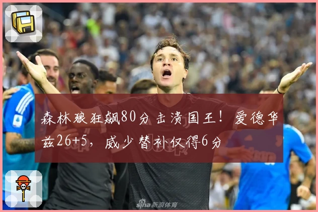 森林狼狂飙80分击溃国王！爱德华兹26+5，威少替补仅得6分